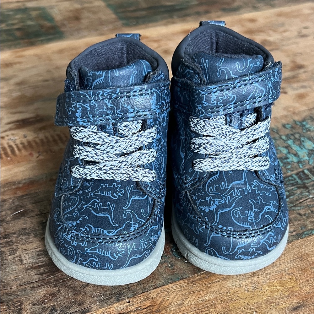 NWOT Baby Navy Blue Dino High-Top Sneakers